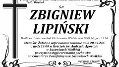 Zmarł Zbigniew Lipiński. Miał 64 lata.