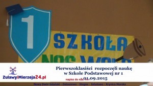 Nowy Dwór Gdański. Pierwszoklasiści  rozpoczęli naukę w Szkole Podstawowej nr 1 - 01.09.2015