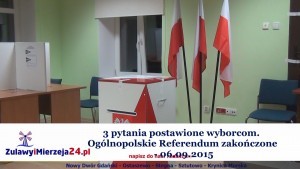 3 pytania postawione wyborcom. Ogólnopolskie Referendum zakończone - 06.09.2015