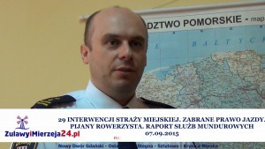 29 INTERWENCJI STRAŻY MIEJSKIEJ. ZABRANE PRAWO JAZDY. PIJANY ROWERZYSTA. RAPORT SŁUŻB MUNDUROWYCH. POWIAT NOWODWORSKI – 07.09.2015