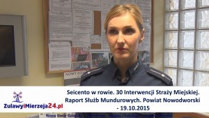 Seicento w rowie. 30 Interwencji Straży Miejskiej. Raport Służb Mundurowych. Powiat Nowodworski - 19.10.2015