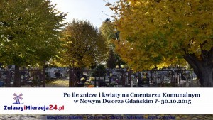 Po ile znicze i kwiaty na Cmentarzu Komunalnym w Nowym Dworze Gdańskim ? - 30.10.2015    