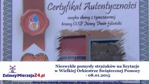 Nowy Dwór Gd. Niezwykłe pomysły strażaków na licytacje w Wielkiej Orkiestrze Świątecznej Pomocy  - 08.01.2015