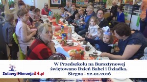 Stegna. W Przedszkolu na Bursztynowej świętowano Dzień Babci i Dziadka - 22.01.2016