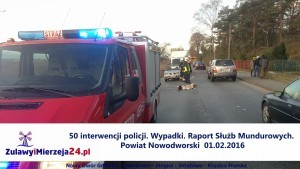 50 interwencji policji. Wypadki. Raport Służb Mundurowych. Powiat Nowodworski – 01.02.2016