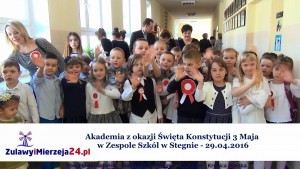 Akademia z okazji Święta Konstytucji 3 Maja w Zespole Szkól w Stegnie - 29.04.2016