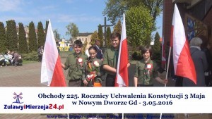 Obchody 225. Rocznicy Uchwalenia Konstytucji 3 Maja w Nowym Dworze Gd – 3.05.2016