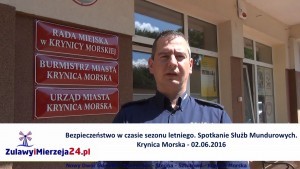 Krynica Morska. Bezpieczeństwo w czasie sezonu letniego. Spotkanie Służb Mundurowych – 02.06.2016 