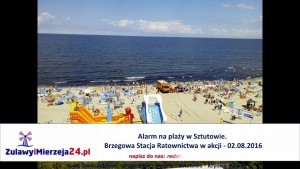 Alarm na plaży w Sztutowie. Brzegowa Stacja Ratownictwa w akcji – 02.08.2016