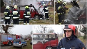 Stegna. Pożar samochodu osobowego – 31.12.2016