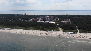 Krynica Morska plaża z lotu ptaka 