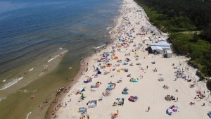 Krynica Morska plaża z lotu ptaka 