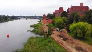 Bulwary nad Nogatem - ruszyła budowa. Zobacz wideo z lotu ptaka - 04.09.2020