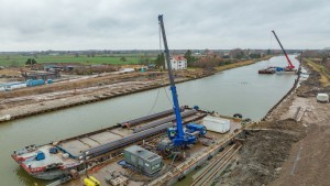 Postęp prac na budowie II etapu drogi wodnej: Zalew Wiślany - Zatoka Gdańska