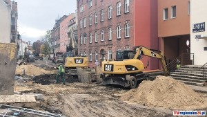 Trwa przebudowa ulicy Jagiellońskiej w Malborku. Zobacz wideo i zdjęcia z postępu prac 04.11.2025