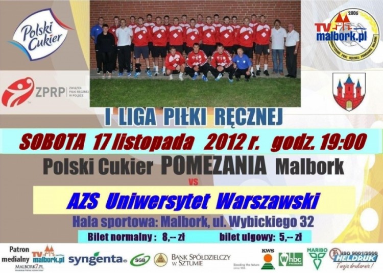 Zapraszamy na mecz - Polski Cukier Pomezania Malbork vs AZS Uniwersytet&#8230;