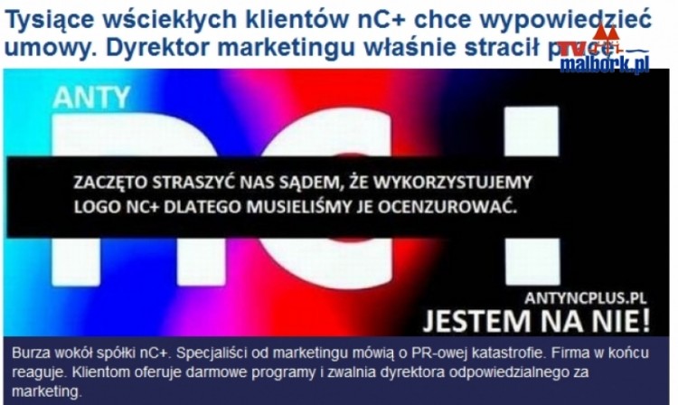 "Tysiące wściekłych klientów nC+ chce wypowiedzieć umowy. Dyrektor&#8230;