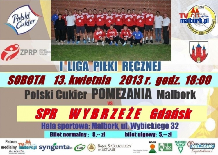 ZAPRASZAMY NA MECZ: POLSKI CUKIER POMEZANIA MALBORK - SPR WYBRZEŻE GDAŃSK&#8230;