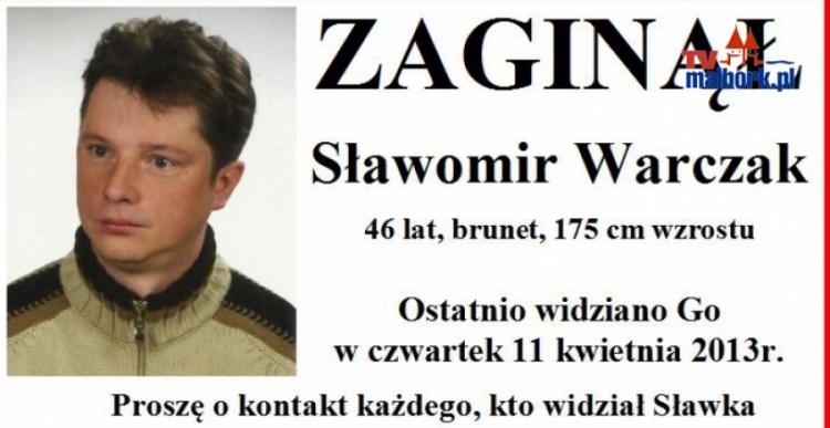 Sztum: ZAGINĄŁ Sławomir Warczak - 11.04.2013