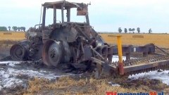 CIĄGNIK WARTY 100 TYSIĘCY ZŁOTYCH SPŁONĄŁ NA POLU W LISEWIE MALBORSKIM