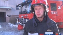 POŻAR W MIESZKANIU PRZY NARUTOWICZA W MALBORKU - 24.01.2014