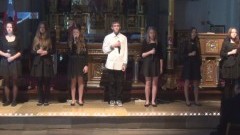 BALBINY I UCZNIOWIE Z I LO W MALBORKU ZAŚPIEWALI Z OKAZJI KANONIZACJI PAPIEŻA W KOŚCIELE ŚWIĘTEGO JANA - 27.04.2014