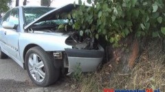 PIJANY 44-LATEK BEZ PRAWA JAZDY UDERZYŁ W DRZEWO W MONASTERZYSKU WIELKIM – 27.08.2014