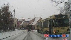 JEDNA PIASKARKA. RAPORT DROGOWY - SYTUACJA NA DROGACH MALBORKA - 20.01.2015