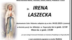 Zmarła Irena Laszecka. Żyła 91 lat.