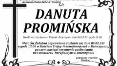 Zmarła Danuta Promińska. Żyła 67 lat.