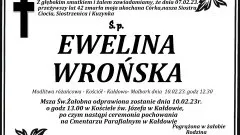 Zmarła Ewelina Wrońska. Miała 42 lata.