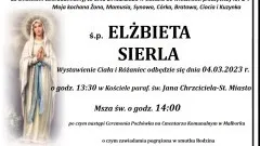 Zmarła Elżbieta Sierla. Miała 34 lata.