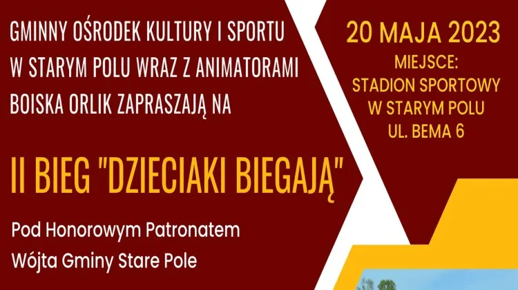 Stare Pole. Dzieciaki Biegają – ruszyły zapisy do II Biegu dla dzieci&#8230;