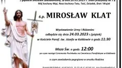 Zmarł Mirosław Klat. Żył 72 lata.
