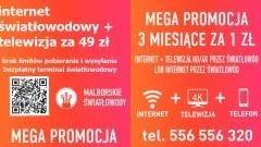 Malborskie Światłowody Internet Telewizja Telefon - Nowe prędkości&#8230;