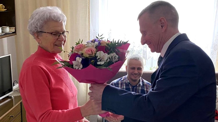 Nowy Dwór Gdański. Jubileusz 91. urodzin Władysławy Jagusińskiej.