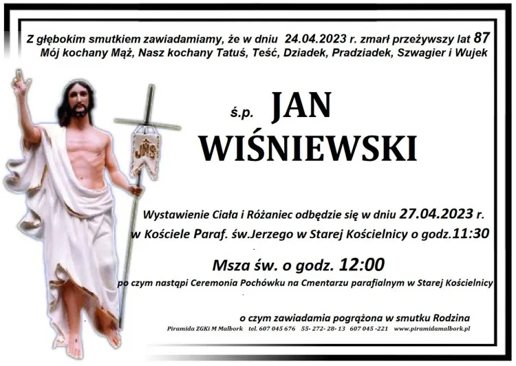Zmarł Jan Wiśniewski. Miał 87 lat.