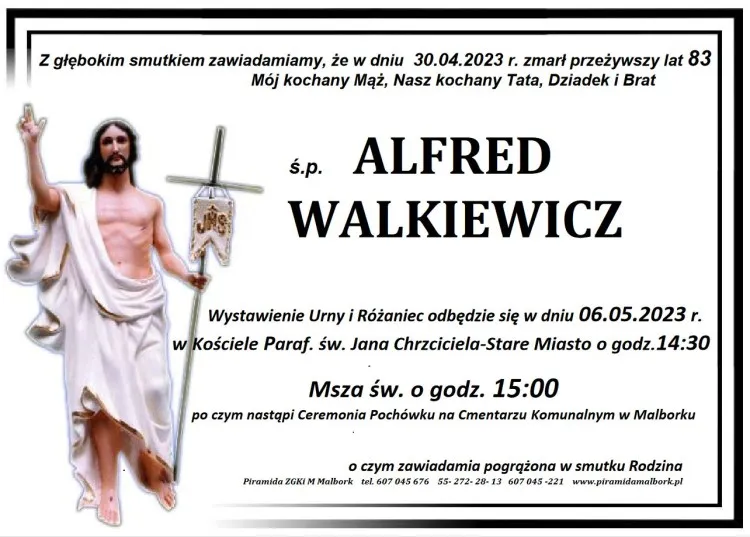 Zmarł Alfred Walkiewicz. Żył 83 lata.