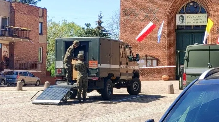 Malbork. Niewybuch w kościele św. Jana Chrzciciela.