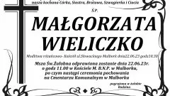 Zmarła Małgorzata Wieliczko. Miała 47 lat.