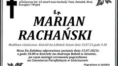 Zmarł Marian Rachański. Żył 65 lat.