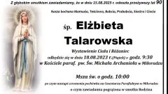 Zmarła Elżbieta Talarowska. Miała 90 lat.