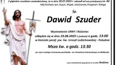 Zmarł Dawid Szuder. Miał 44 lata.