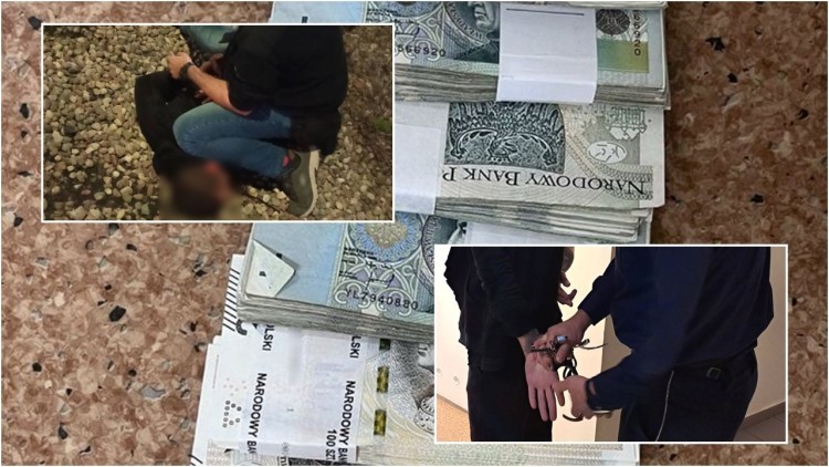 Malbork. Dwa oszustwa metodą na policjanta jednego dnia - kryminalni zatrzymali „odbieraka” na gorącym uczynku. 100 tys. zł wróciło do pokrzywdzonych.