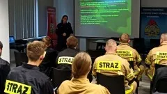 Malbork. Spotkanie policjantów z kandydatami do Ochotniczej Straży Pożarnej.