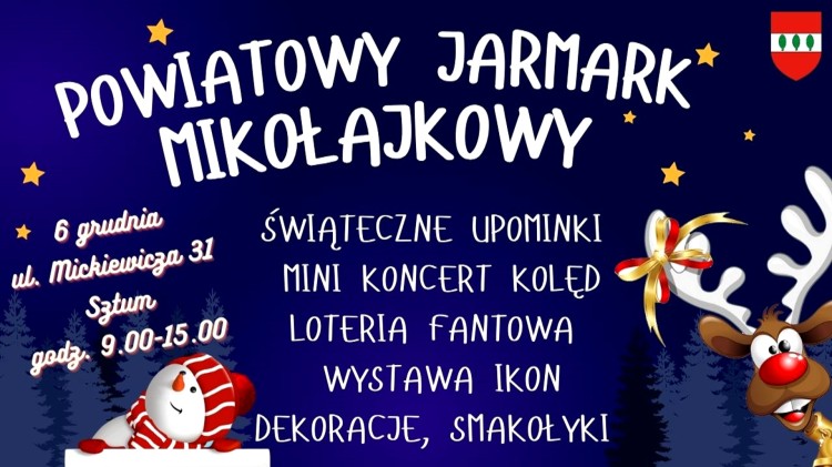 Sztum. W grudniu Powiatowy Jarmark Mikołajkowy.