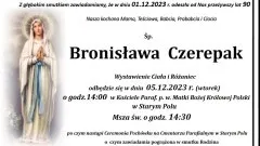 Zmarła Bronisława Czerepak. Miała 90 lat.