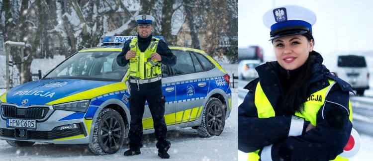 Nowy Dwór Gdański. Policjanci eskortowali do szpitala rodzącą kobietę.