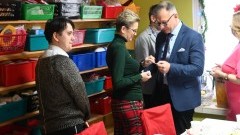 Powiat nowodworski. Spotkanie opłatkowe w Warsztatach Terapii Zajęciowej w Marzęcinie.