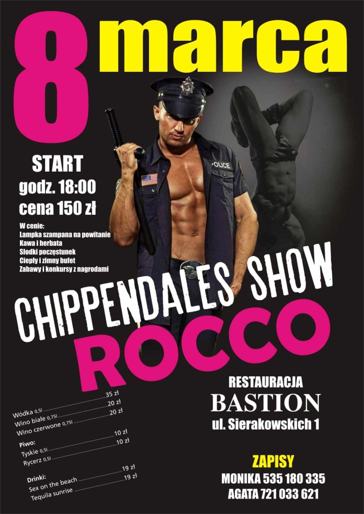 Restauracja Bastion przygotowała niesamowitą niespodziankę dla mieszkanek Malborka - Chippendales Show.